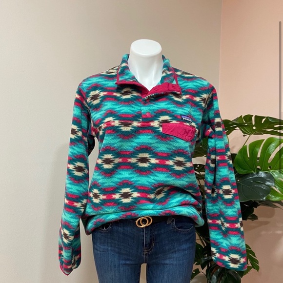 Patagonia Synchilla Boho Aztec Sweater RARE VTG - Picture 1 of 16
